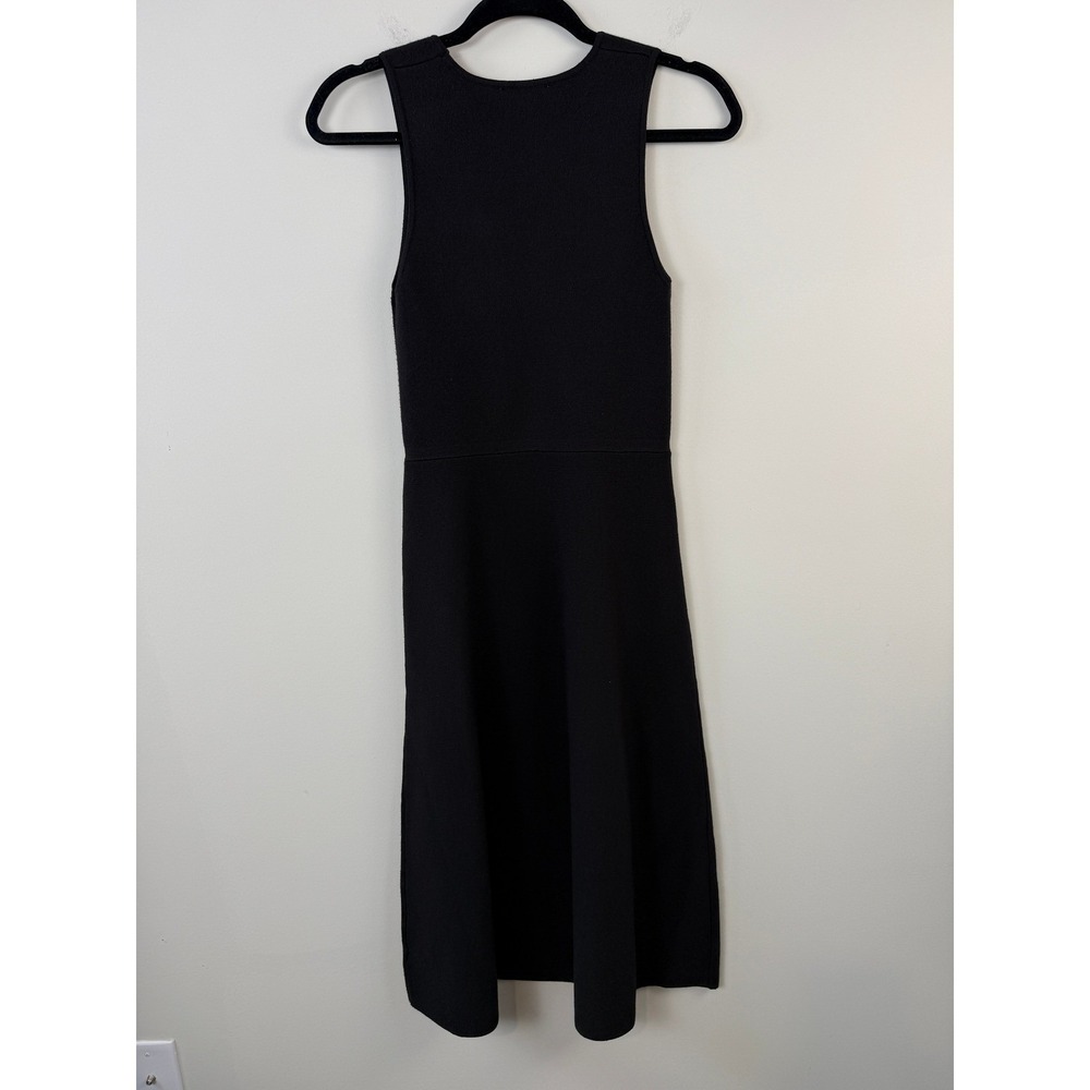 Free Assembly Women's Size XS Black Beaded Sleeveless Midi Sweater Dress - Picture 3 of 5